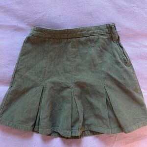 green preppy urban outfitters (BDG) corduroy mini skirt